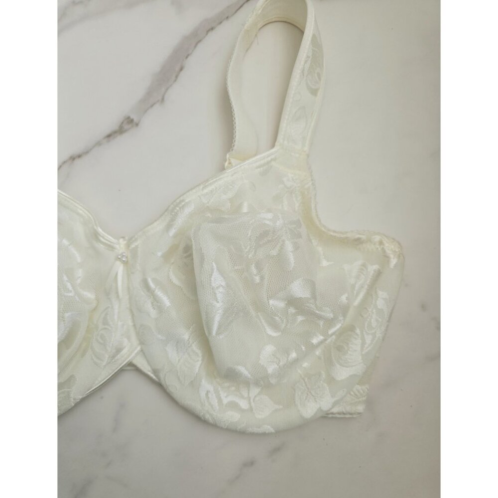 Wacoal Awareness Ivory Floral 85567 Underwire Full Coverage Unlined Bra 34DD - Picture 2 of 10